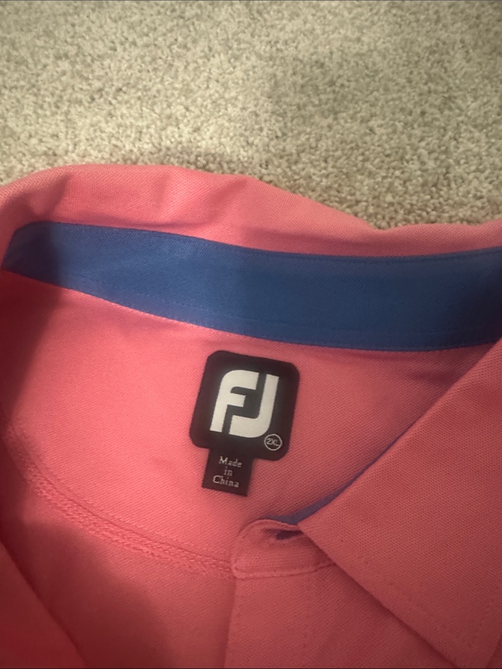 NWT FootJoy Pink & White Golf Polo Shirt - Picture 3 of 7